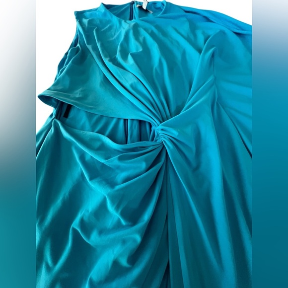 NWT Halston Women’s Daniela Jersey Side Twist Mini Dress in Blau in size 8 - Picture 7 of 9